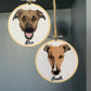 Custom Pet Portrait Embroidery Hoop Ornament