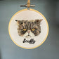 Custom Pet Portrait Embroidery Hoop Ornament