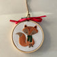 Embroidered Holiday Embroidery Hoop Ornament