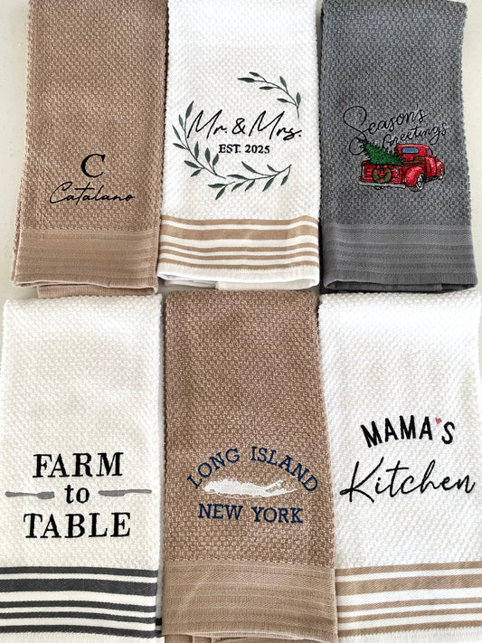 Embroidered Kitchen Towels