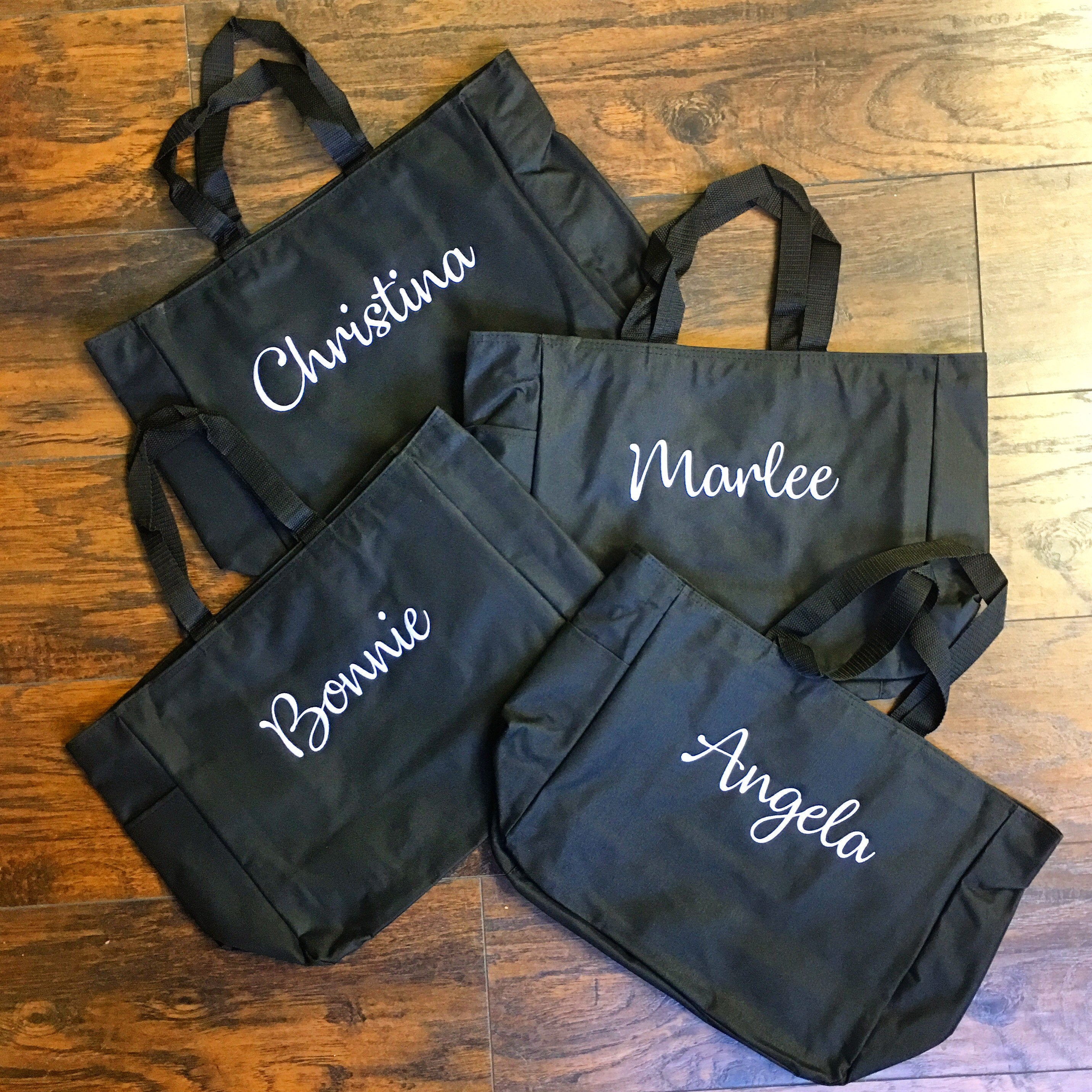 Personalized Stripe Tote Choose Color | Preppy Monogrammed Gifts