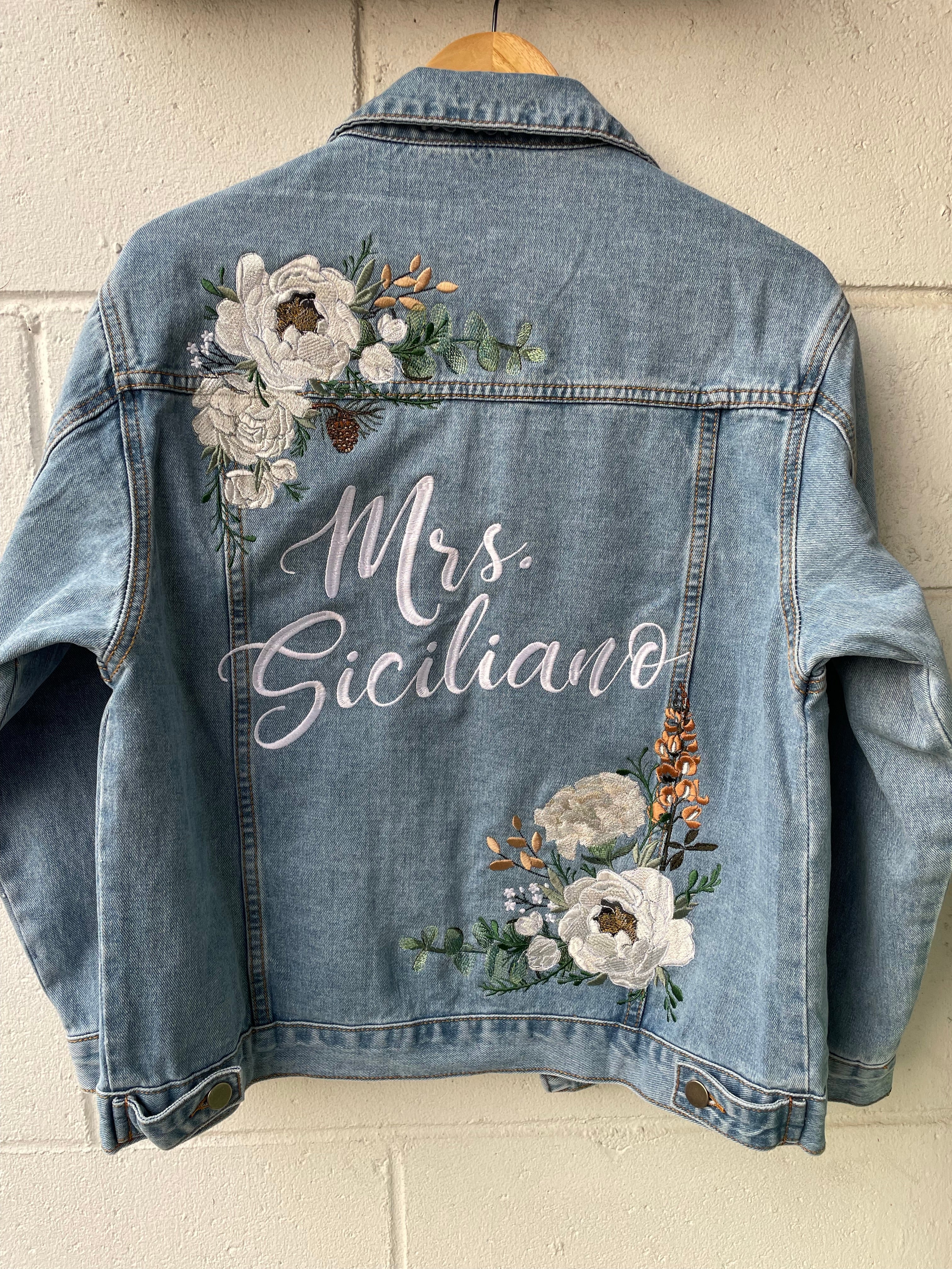 Embroidered hot sale trucker jacket